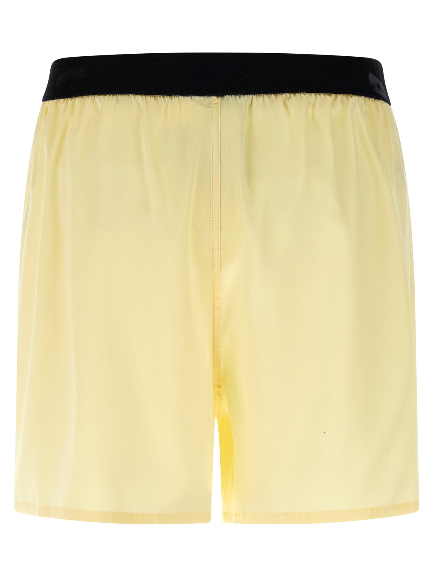 Bermuda Shorts by Tom Ford for women in satin silk velvet bicolour & yellow presents a sleek silhouette, featuring a sleek with a refined short and a sophisticated .