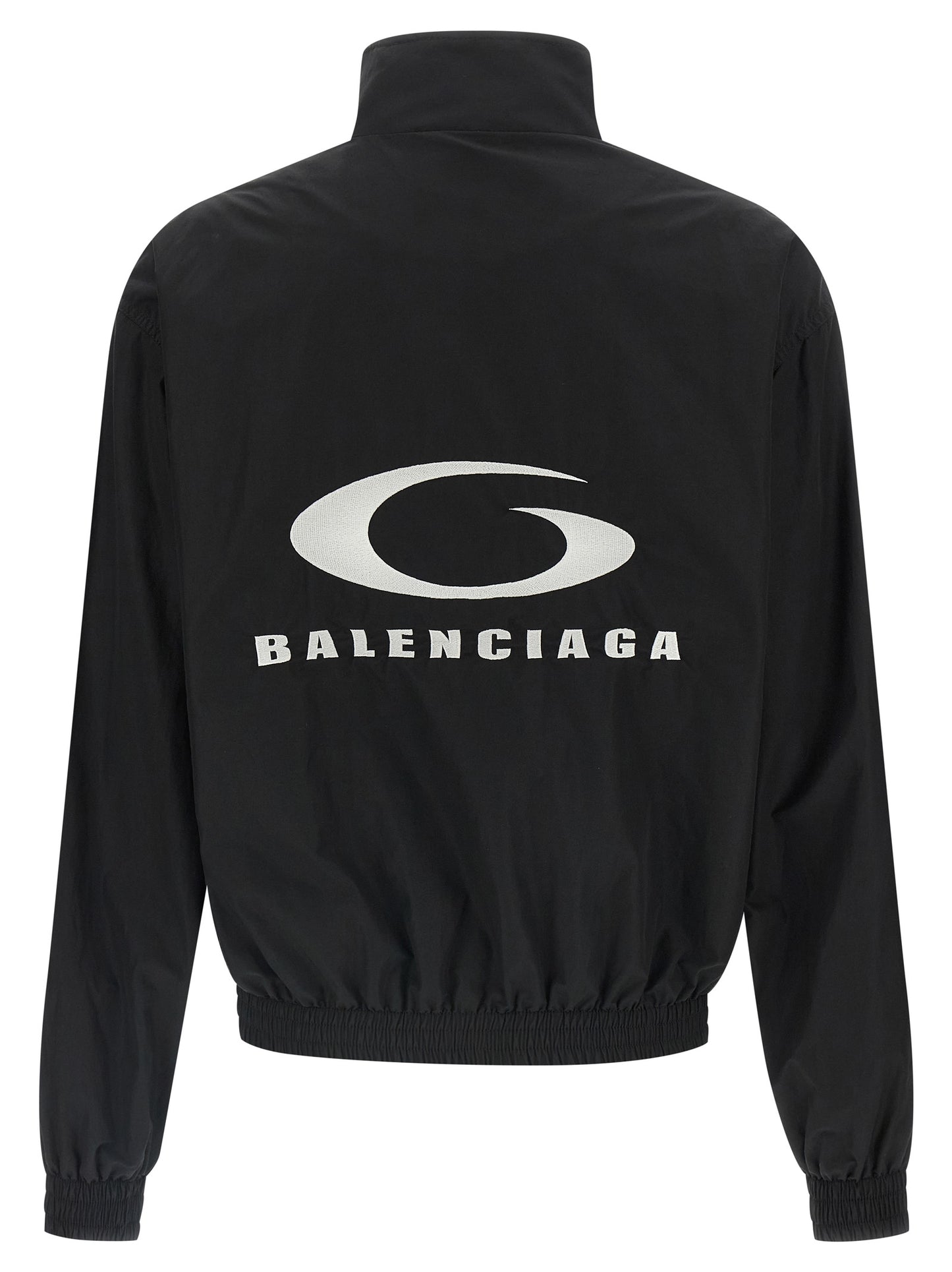 Bomber Jacket by Balenciaga for women in polyamide cotton mesh black features a city-ready silhouette, detailed with breathable-design & pockets and a city-ready high-neck neckline.