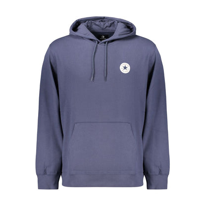 Hooded Sweatshirt Hoodie by Converse for men in cotton polyester blue features a slouchy chic silhouette, detailed with a slouchy chic and a signature hooded neckline for an elevated aesthetic.