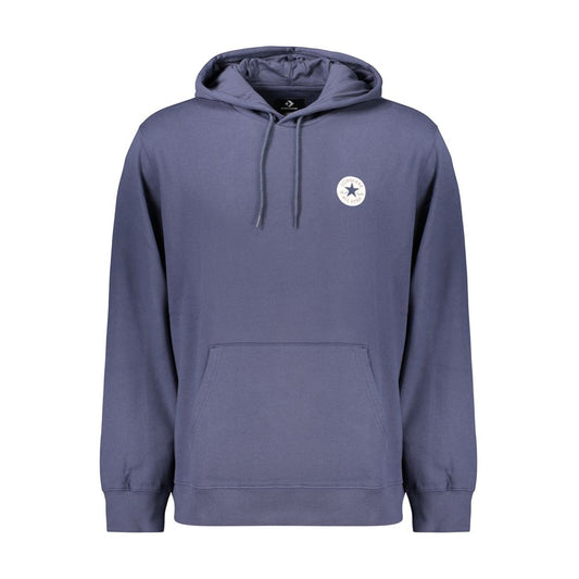 Hooded Sweatshirt Hoodie by Converse for men in cotton polyester blue features a slouchy chic silhouette, detailed with a slouchy chic and a signature hooded neckline for an elevated aesthetic.