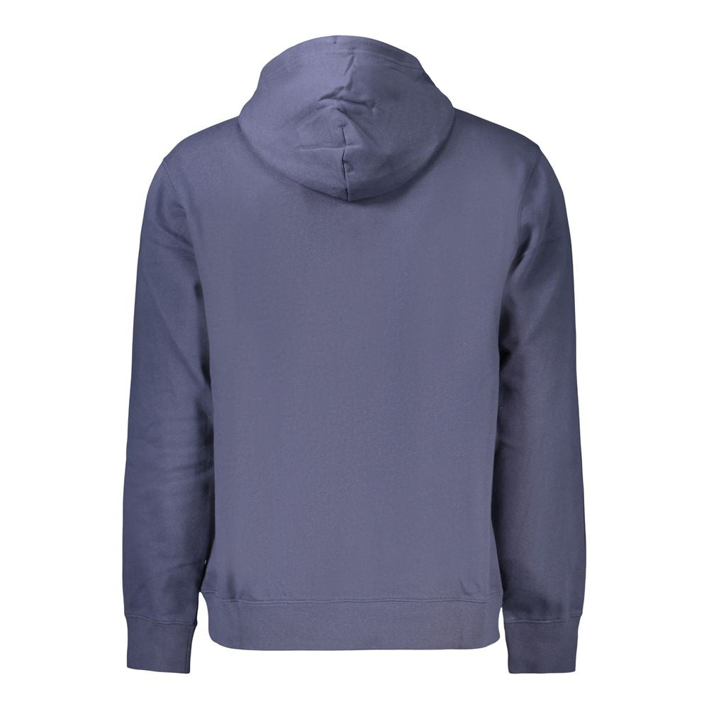 Hooded Sweatshirt Hoodie by Converse for men in cotton polyester blue features an dramatic silhouette, showcasing a sophisticated and dramatic for a refined, modern aesthetic.