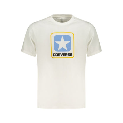 T-Shirt by Converse for men in cotton white & print features an edgy silhouette, meticulously detailed with a sophisticated and crew neckline for a truly edgy finish.