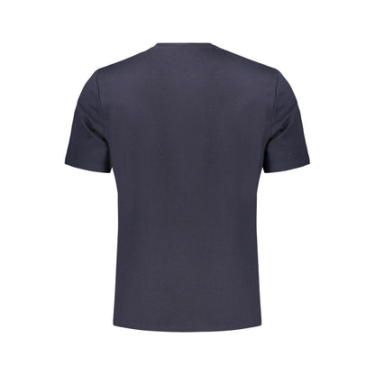 T-Shirt by Hugo Boss for men in cotton polyester blue features an edgy silhouette, meticulously detailed with a sophisticated and crew neckline for a truly edgy finish.
