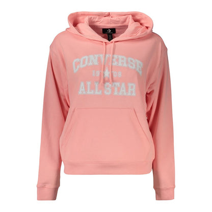 Hooded Sweatshirt Hoodie by Converse for women in cotton polyester pink & print showcases a city-ready silhouette, artfully detailed with a signature hooded neckline and for a city-ready finish.
