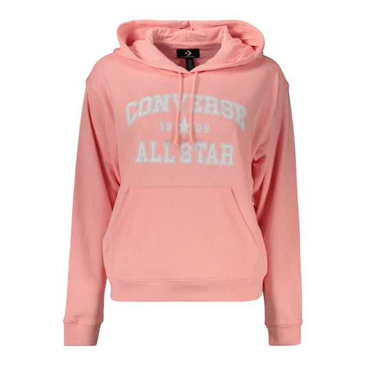 Hooded Sweatshirt Hoodie by Converse for women in cotton polyester pink & print showcases a city-ready silhouette, artfully detailed with a signature hooded neckline and for a city-ready finish.