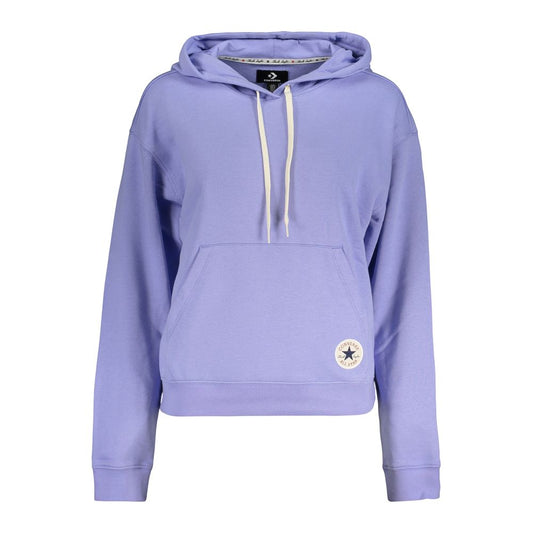 Hooded Sweatshirt Hoodie by Converse for women in cotton polyester purple features an avant-garde silhouette, showcasing a sophisticated hooded neckline and detail for a truly avant-garde finish.