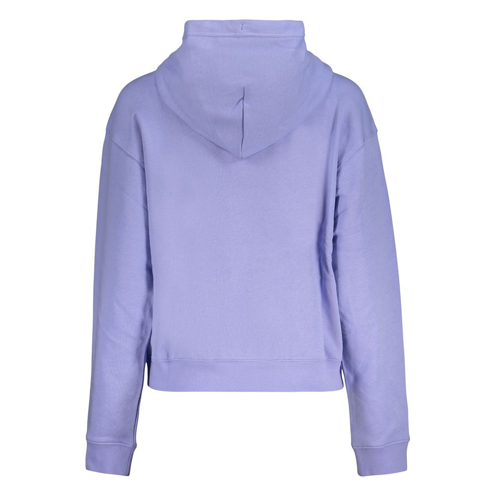 Hooded Sweatshirt Hoodie by Converse for women in cotton polyester purple features a authentic silhouette, showcasing a sophisticated hooded neckline and authentic detail for a refined finish.