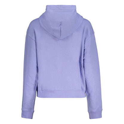 Hooded Sweatshirt Hoodie by Converse for women in cotton polyester purple features a authentic silhouette, showcasing a sophisticated hooded neckline and authentic detail for a refined finish.