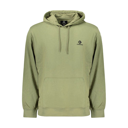 Hooded Sweatshirt Hoodie by Converse for men in cotton polyester green features a authentic silhouette, showcasing a sophisticated hooded neckline and authentic detail for a refined finish.