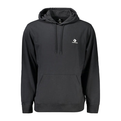 Hooded Sweatshirt Hoodie by Converse for men in cotton polyester black features an avant-garde silhouette, showcasing a sophisticated hooded neckline and long-sleeve detail for a truly avant-garde finish.