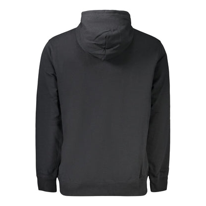 Hooded Sweatshirt Hoodie by Converse for men in cotton polyester black features an luminous silhouette, showcasing a sophisticated and for a truly luminous look.