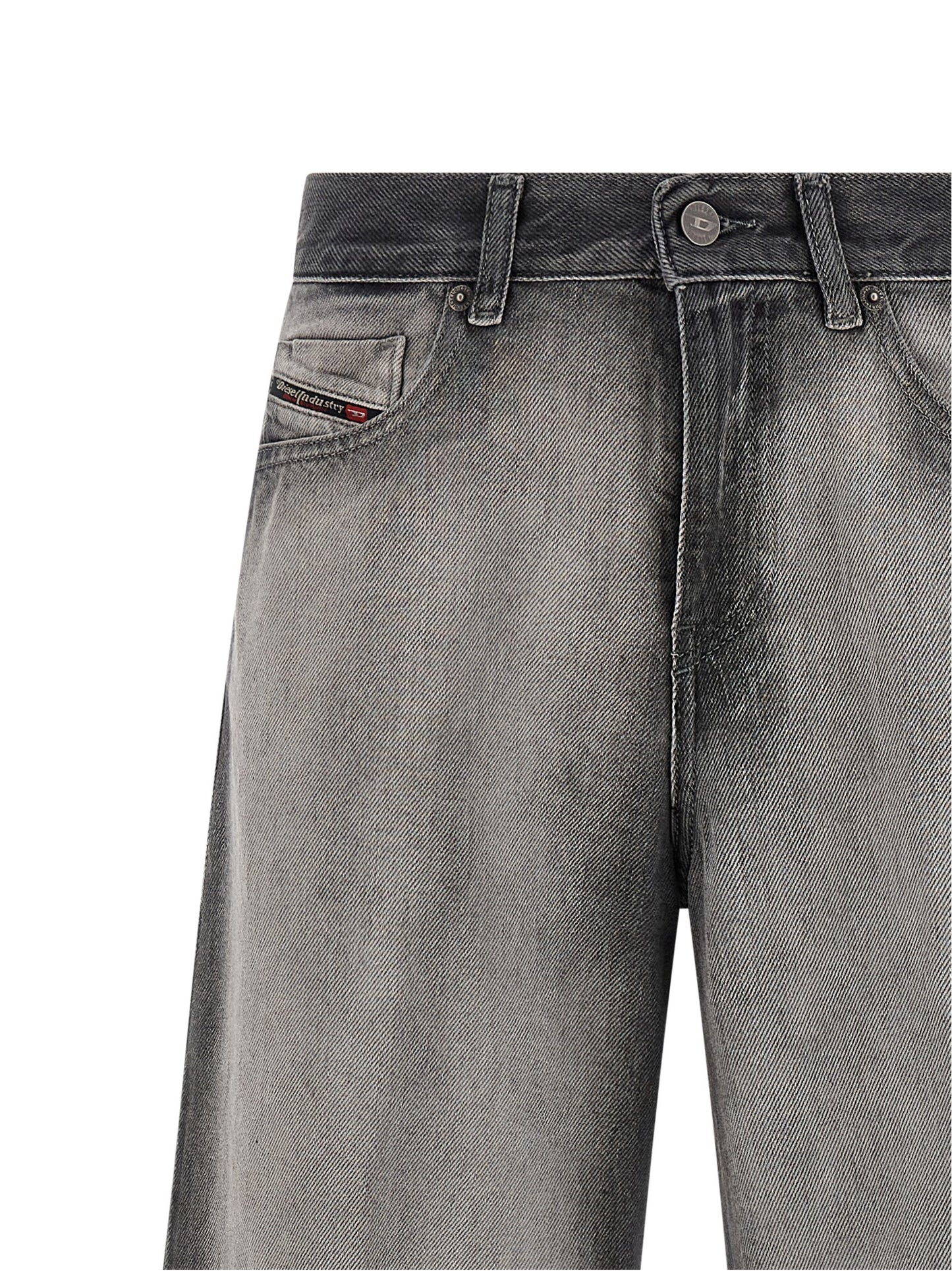 Jeans by Diesel for women in lyocell & denim cotton gradient & gray presents a tailored silhouette, showcasing a tailored flared & wide and long cut with a refined for a truly tailored aesthetic.