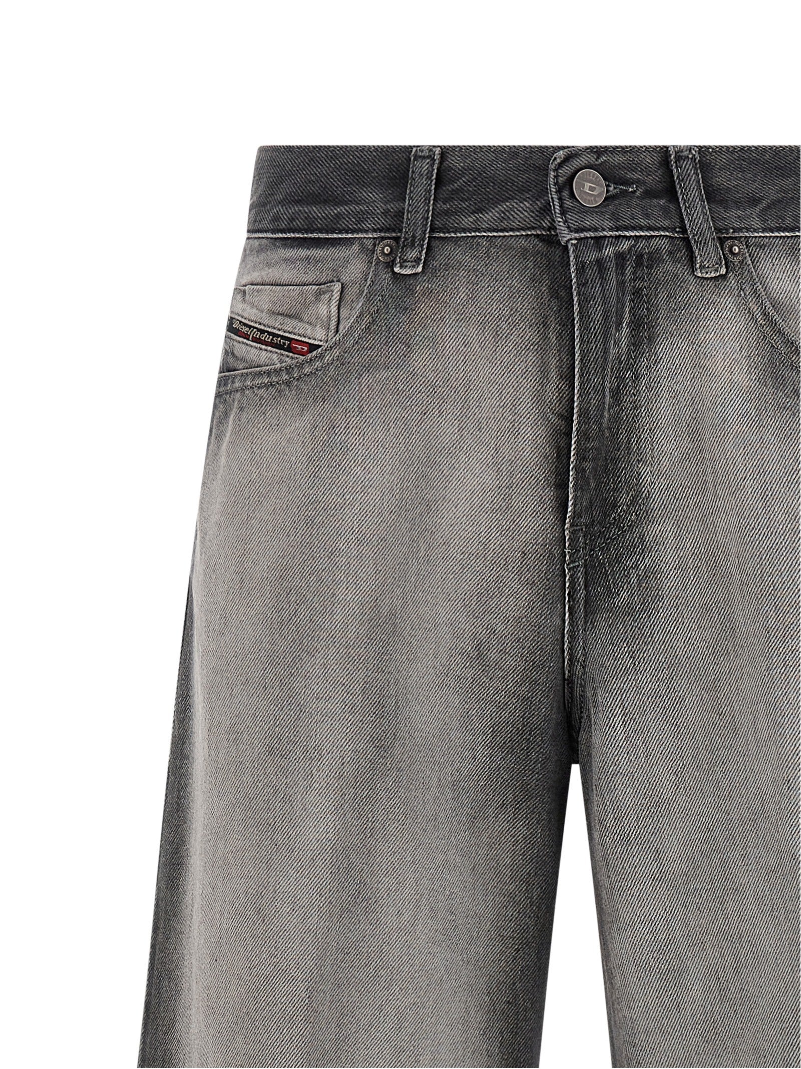 Jeans by Diesel for women in lyocell & denim cotton gradient & gray presents a tailored silhouette, showcasing a tailored flared & wide and long cut with a refined for a truly tailored aesthetic.
