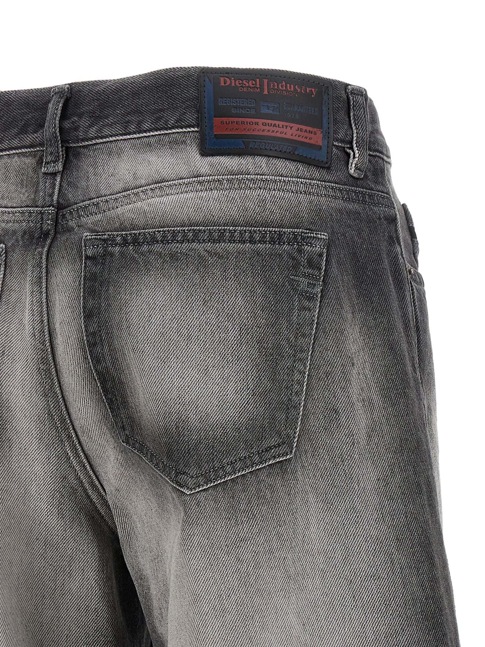 Jeans by Diesel for women in lyocell & denim cotton gradient & gray features a refined silhouette with a refined flared & wide, defined by a and a refined long for a refined finish.