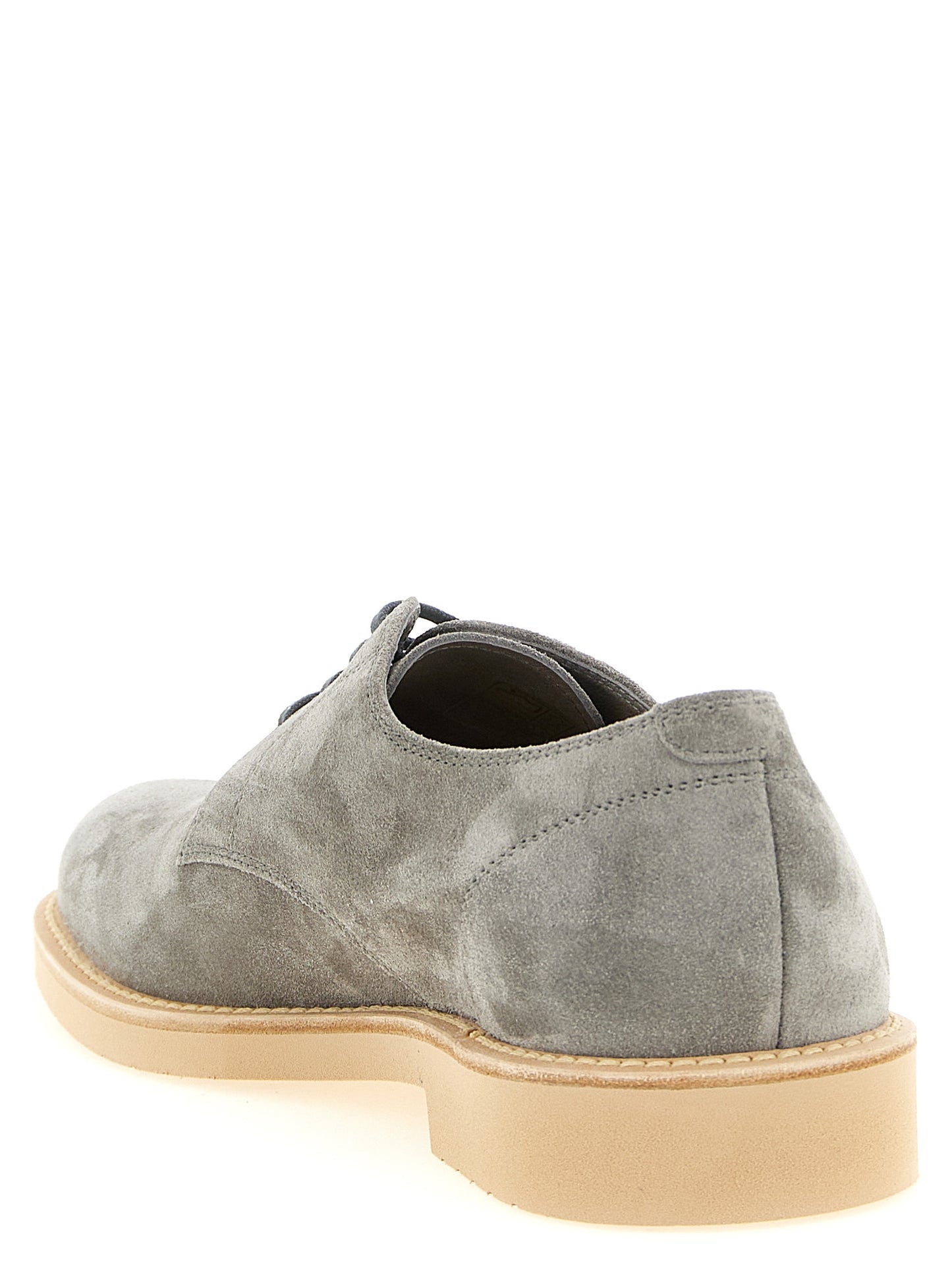 This Derby Lace-Up Shoes by Brunello Cucinelli for men in calf leather & rubber gray features an exquisite silhouette from the Men's Calf Leather & Rubber Derby Lace-Up Shoes collection, defined by a sophisticated and elegant .