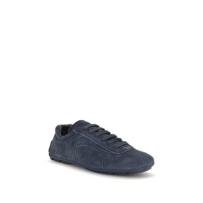 Athletic Sneakers Prada men bos taurus calf suede leather blue & patterned featuring a avant-garde Men's Athletic Bos Taurus Calf Suede Leather Sneakers design with a avant-garde athletic style for a refined finish.
