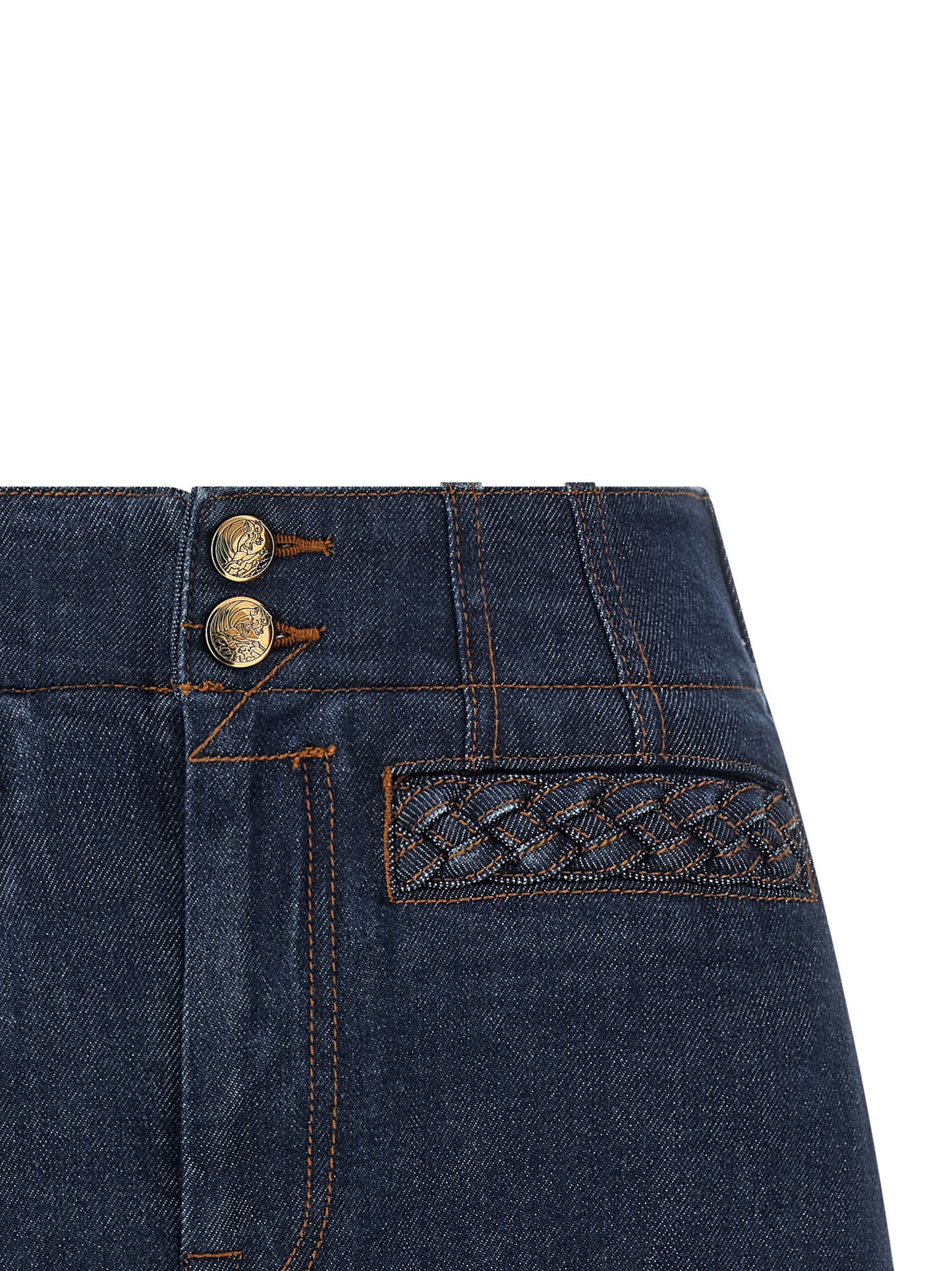 Zimmermann Women's High Rise Stretch Denim Cotton Shorts - Blue