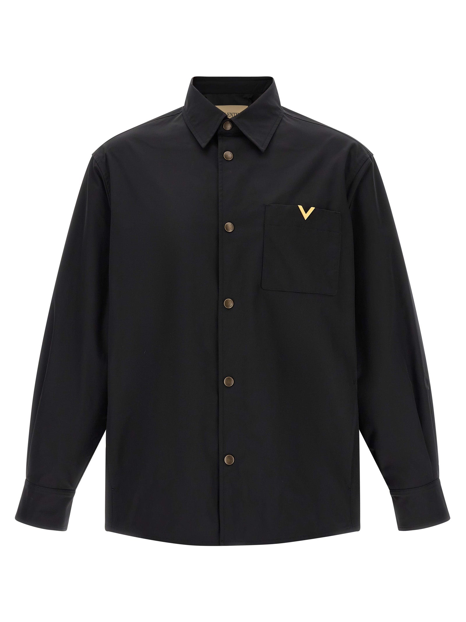 Jacket by Valentino Garavani for men in stretch polyester & nylon black presents a impeccable silhouette, showcasing distinct pockets and a impeccable for a sophisticated finish.