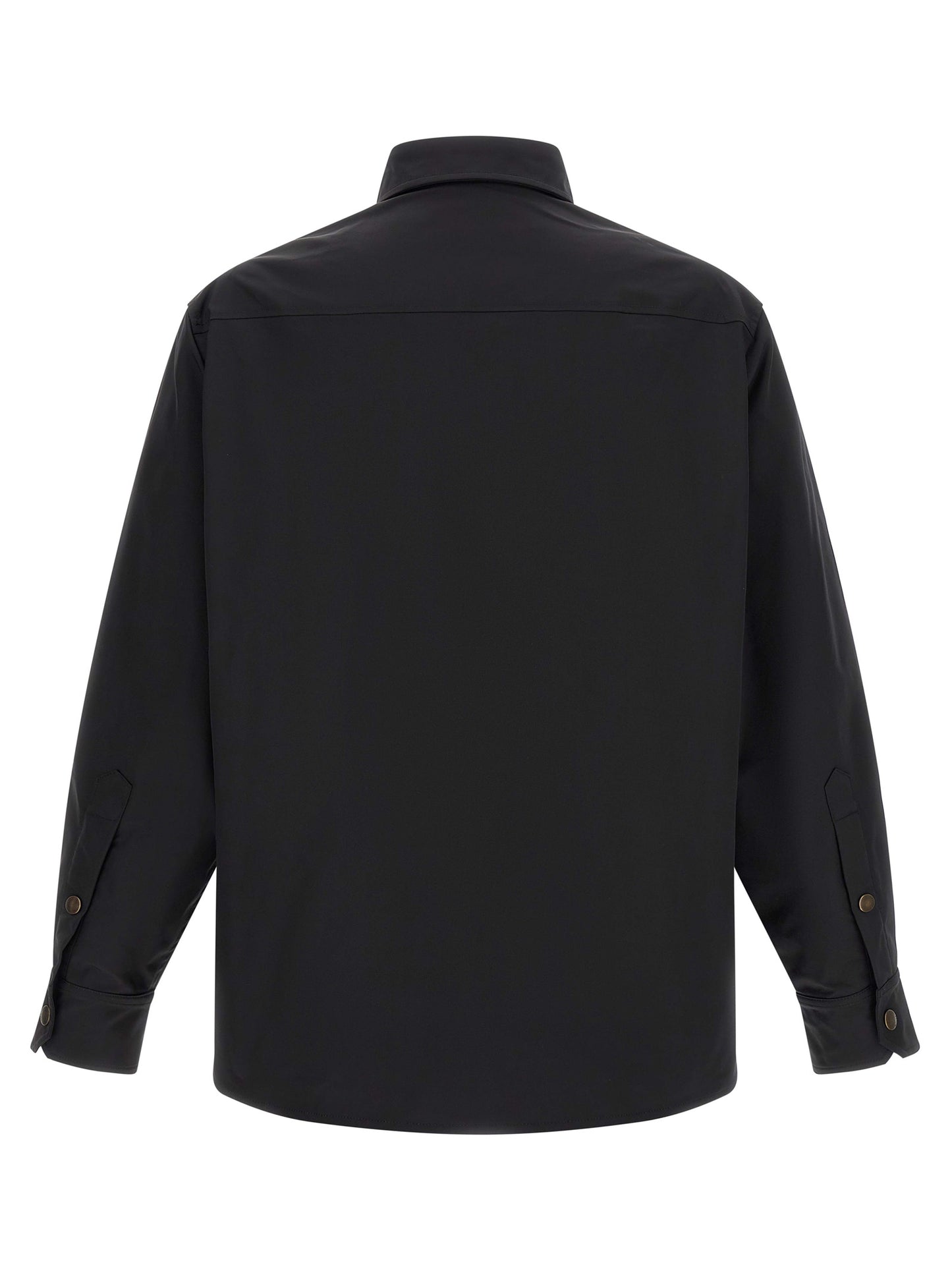 Jacket by Valentino Garavani for men in stretch polyester & nylon black showcases a contemporary silhouette, detailed with a contemporary and premium pockets for a sophisticated finish.