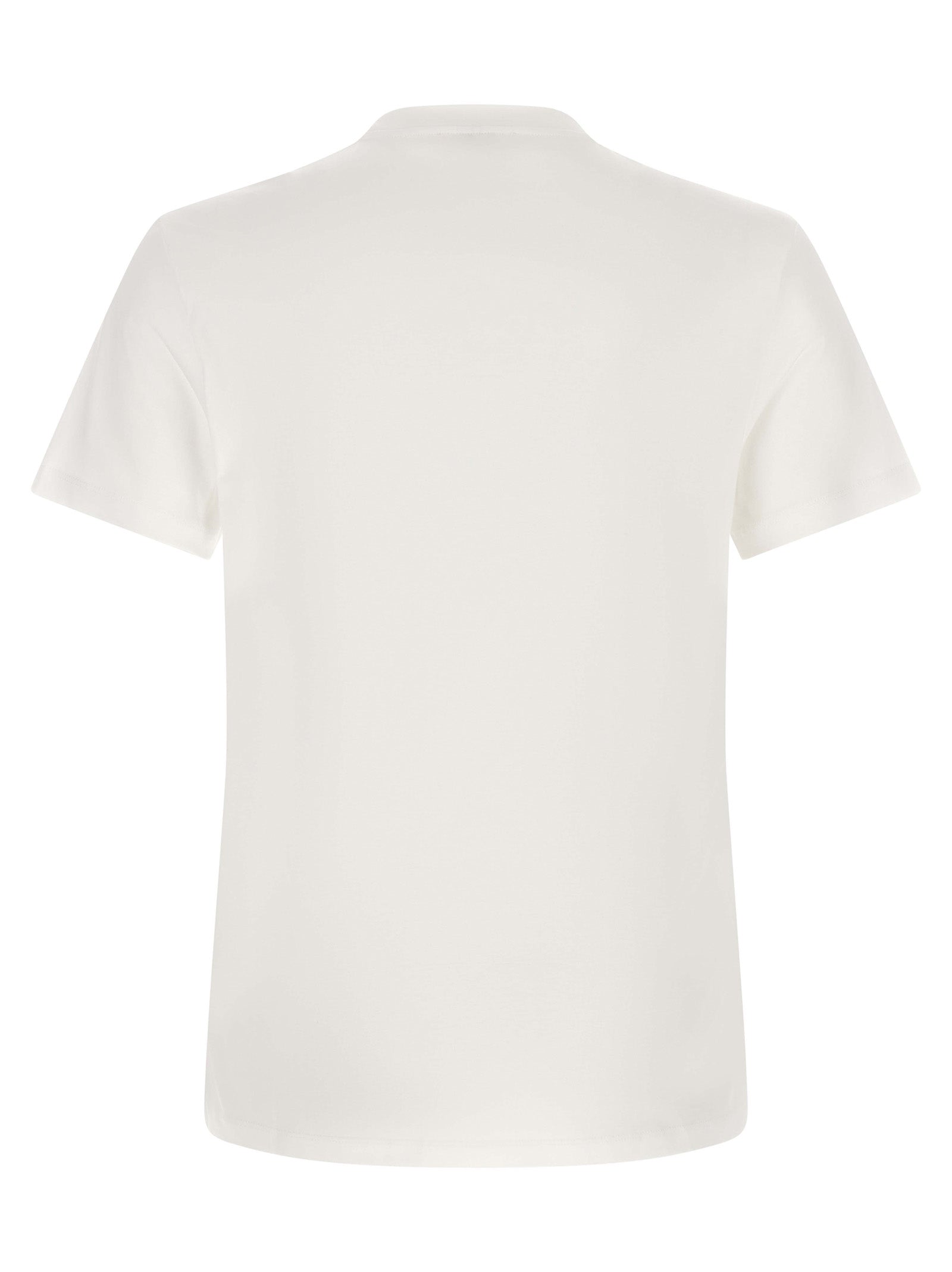 T-Shirt by Versace for men in cotton bicolour, black & white showcases a chic silhouette, artfully detailed with a chic crew neckline and for a chic finish.