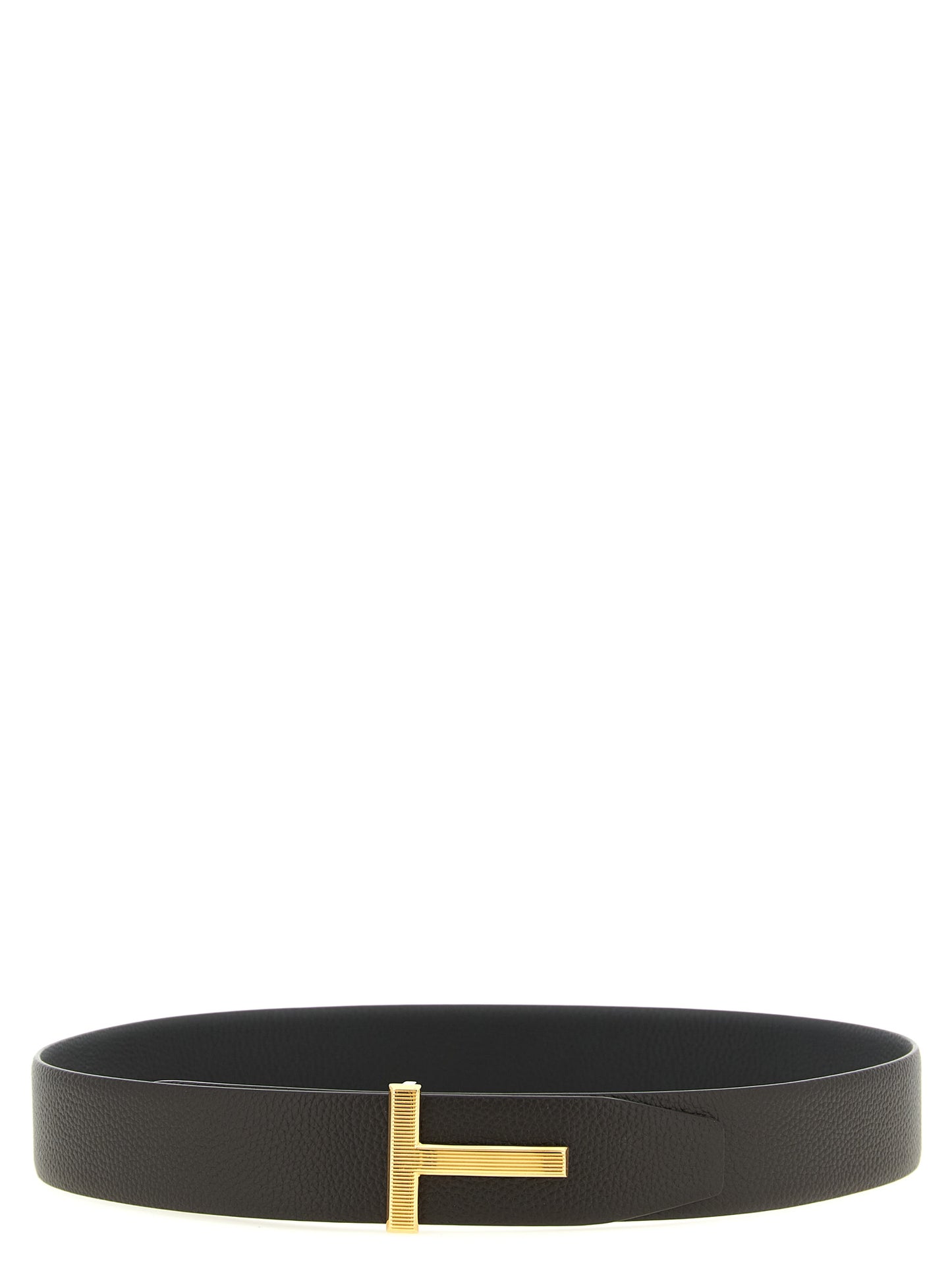 Belt by Tom Ford for men in calfskin & brass black, brown, gold & multicolor features an distinguished design, perfectly showcasing the sophisticated craftsmanship of this distinguished Icon Calfskin & Brass Belt.