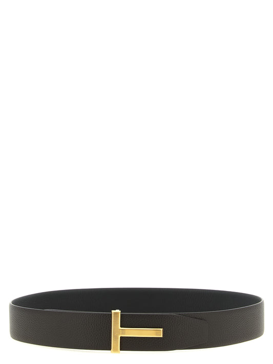 Belt by Tom Ford for men in calfskin & brass black, brown, gold & multicolor features an distinguished design, perfectly showcasing the sophisticated craftsmanship of this distinguished Icon Calfskin & Brass Belt.