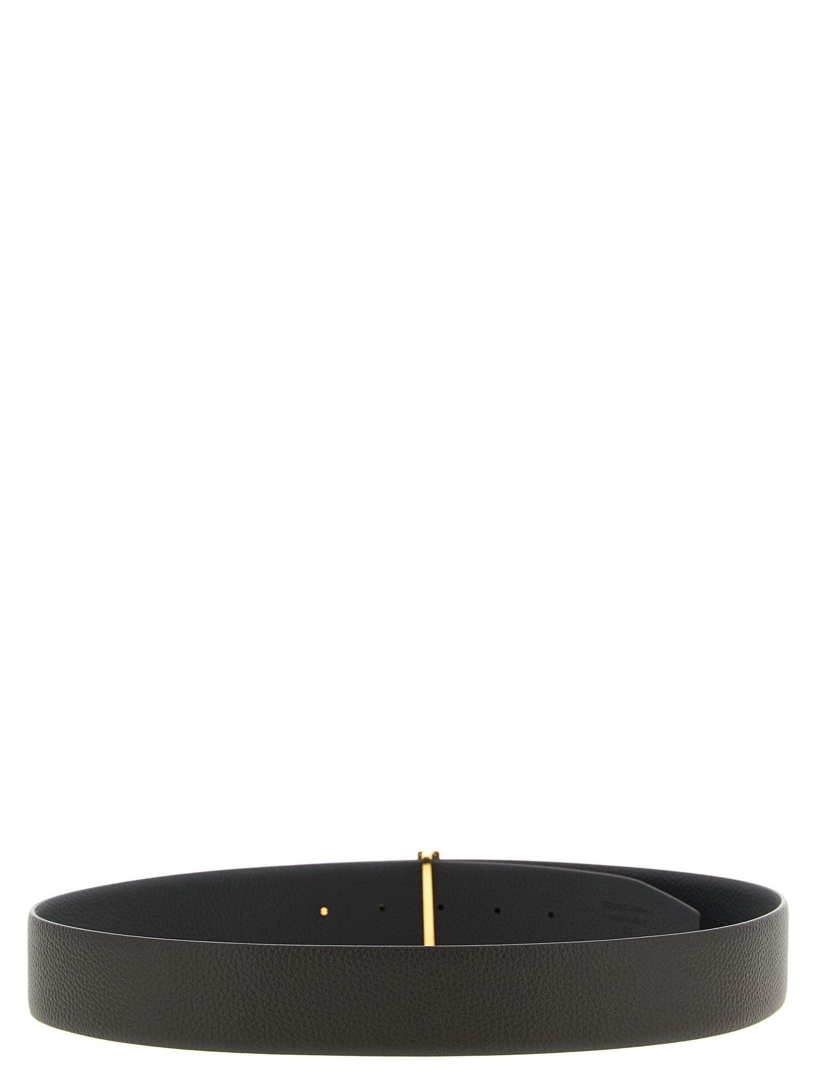 Belt by Tom Ford for men in calfskin & brass black, brown, gold & multicolor features an artisanal silhouette, showcasing the artisanal craftsmanship of the Icon Calfskin & Brass Belt collection for a artisanal finish.
