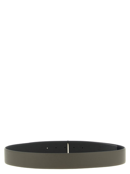 Belt by Tom Ford for men in bos taurus calfskin leather & palladium black, gray, multicolor & palladium features an artisanal silhouette, showcasing the artisanal craftsmanship of the Icon Bos Taurus Calfskin Leather & Palladium Belt collection for a artisanal finish.