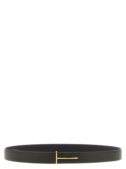 Belt by Tom Ford for men in calfskin & brass black, brown, gold & multicolor presents a artisanal silhouette from the Icon Calfskin & Brass Belt collection, showcasing an artisanal design and refined craftsmanship for a artisanal look.