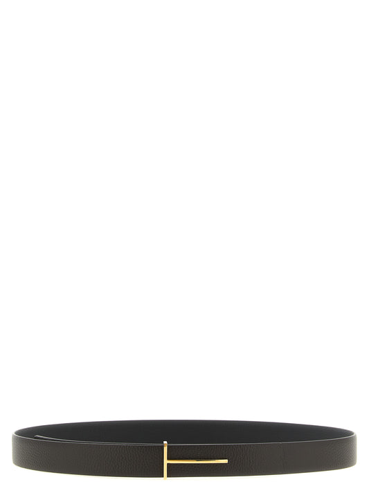 Belt by Tom Ford for men in calfskin & brass black, brown, gold & multicolor presents a artisanal silhouette from the Icon Calfskin & Brass Belt collection, showcasing an artisanal design and refined craftsmanship for a artisanal look.