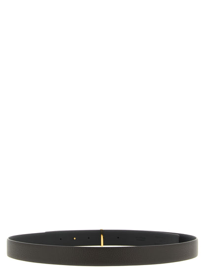 Belt by Tom Ford for men in calfskin & brass black, brown, gold & multicolor features an artisanal silhouette, showcasing the artisanal craftsmanship of the Icon Calfskin & Brass Belt collection for a artisanal finish.