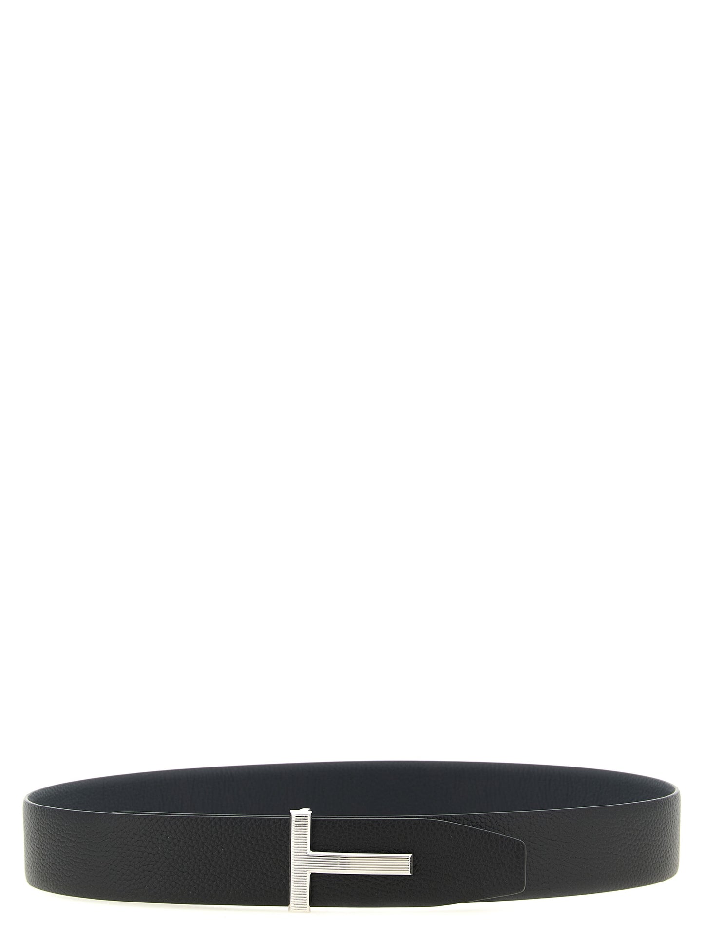 Belt by Tom Ford for men in palladium brass & grained calf leather black, dark-blue, multicolor & palladium features an distinguished design, perfectly showcasing the sophisticated craftsmanship of this distinguished Icon Palladium Brass & Grained Calf Leather Belt.