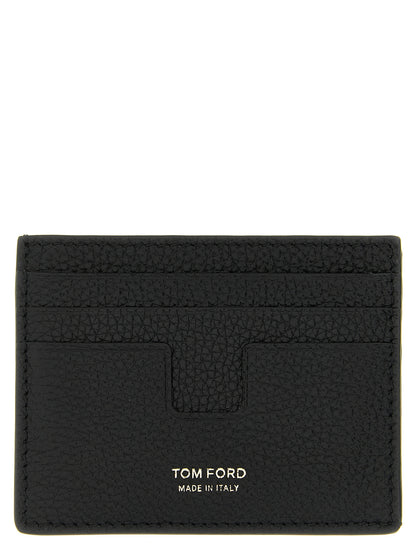 Cardholder Card Case by Tom Ford for men in bos taurus suede calfskin leather black, floral, signature & print features an dynamic silhouette from the T Line Bos Taurus Suede Calfskin Leather Cardholder Card Case collection, highlighting dynamic card-organization for a premium and sophisticated look.