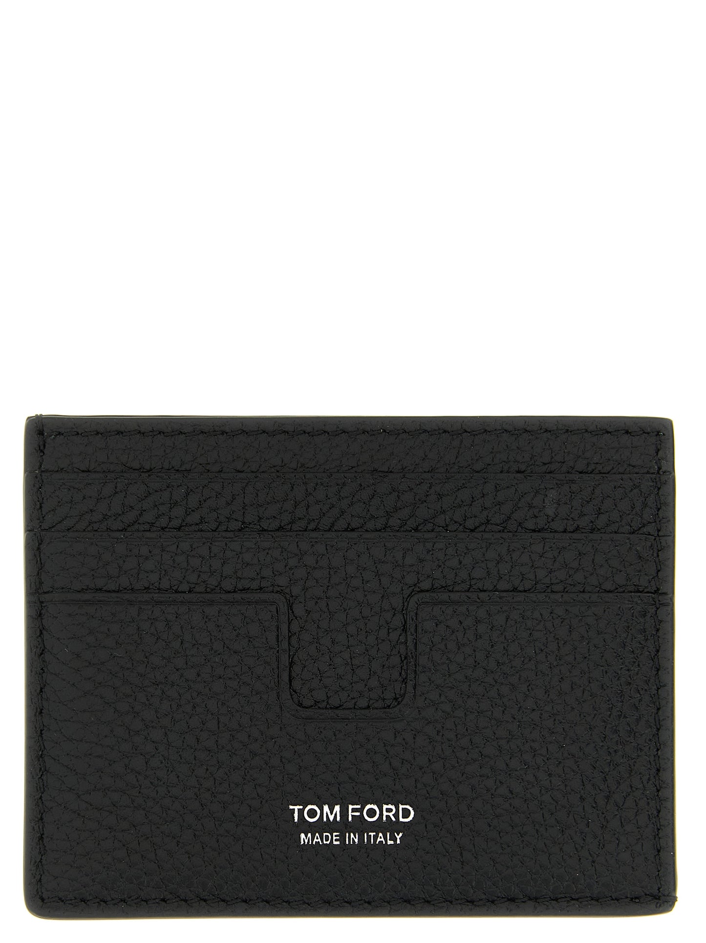 Cardholder Card Case by Tom Ford for men in calfskin leather black, floral & print features an meticulous design, elegantly showcasing the refined T Line Calfskin Leather Cardholder Card Case aesthetic while integrating sophisticated card-organization compact-design.
