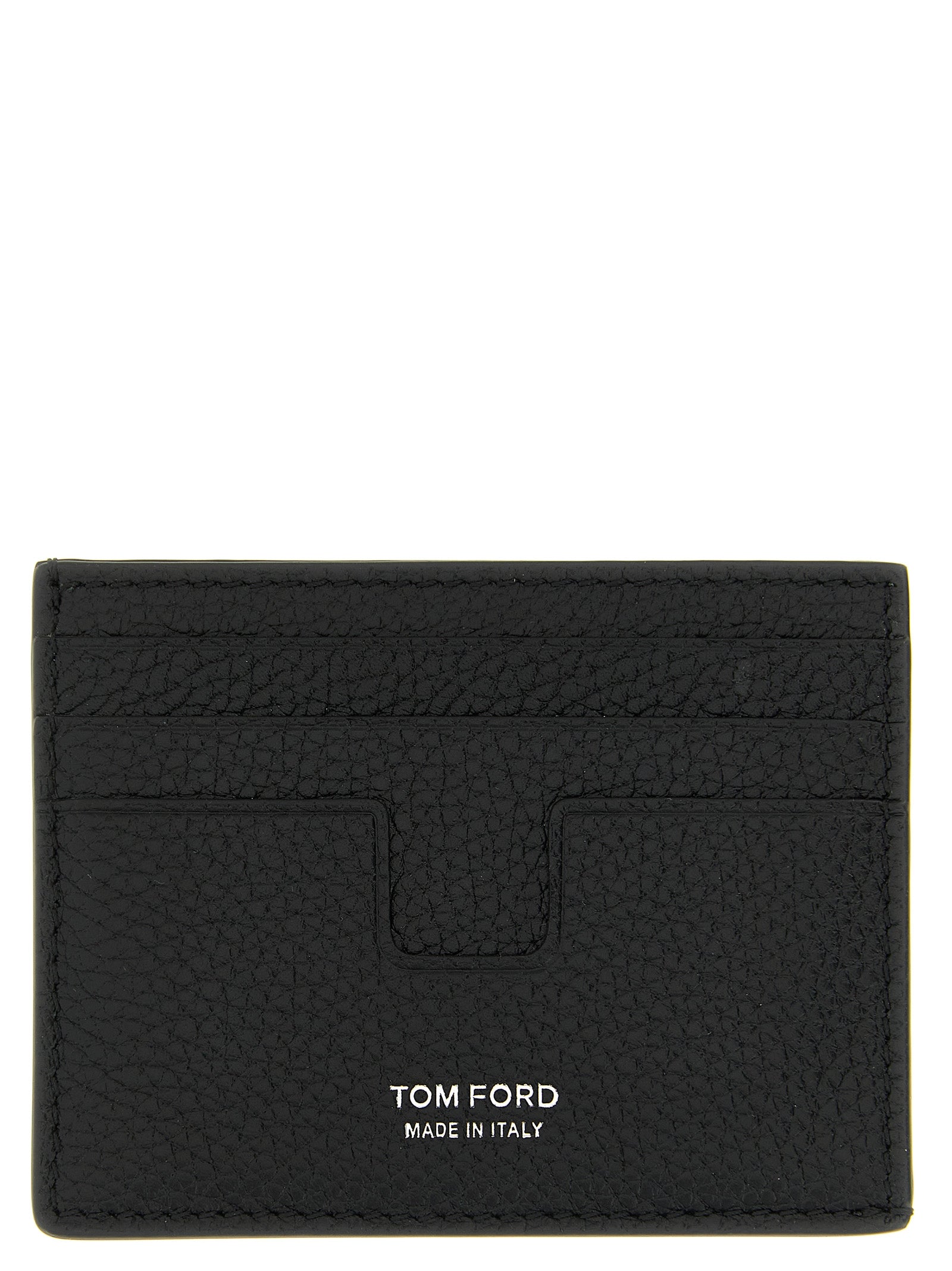 Cardholder Card Case by Tom Ford for men in calfskin leather black, floral & print features an meticulous design, elegantly showcasing the refined T Line Calfskin Leather Cardholder Card Case aesthetic while integrating sophisticated card-organization compact-design.