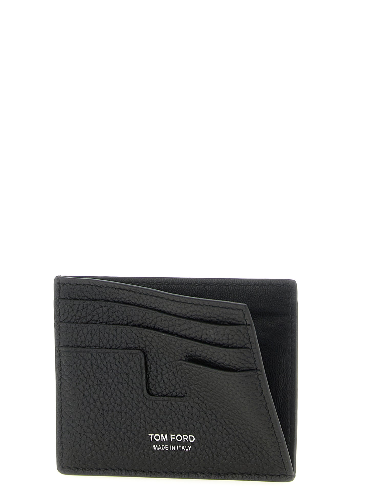 Cardholder Card Case by Tom Ford for men in calfskin leather black, floral & print showcases a couture-grade silhouette from the T Line Calfskin Leather Cardholder Card Case collection, highlighting functional card-organization compact-design for a couture-grade finish.