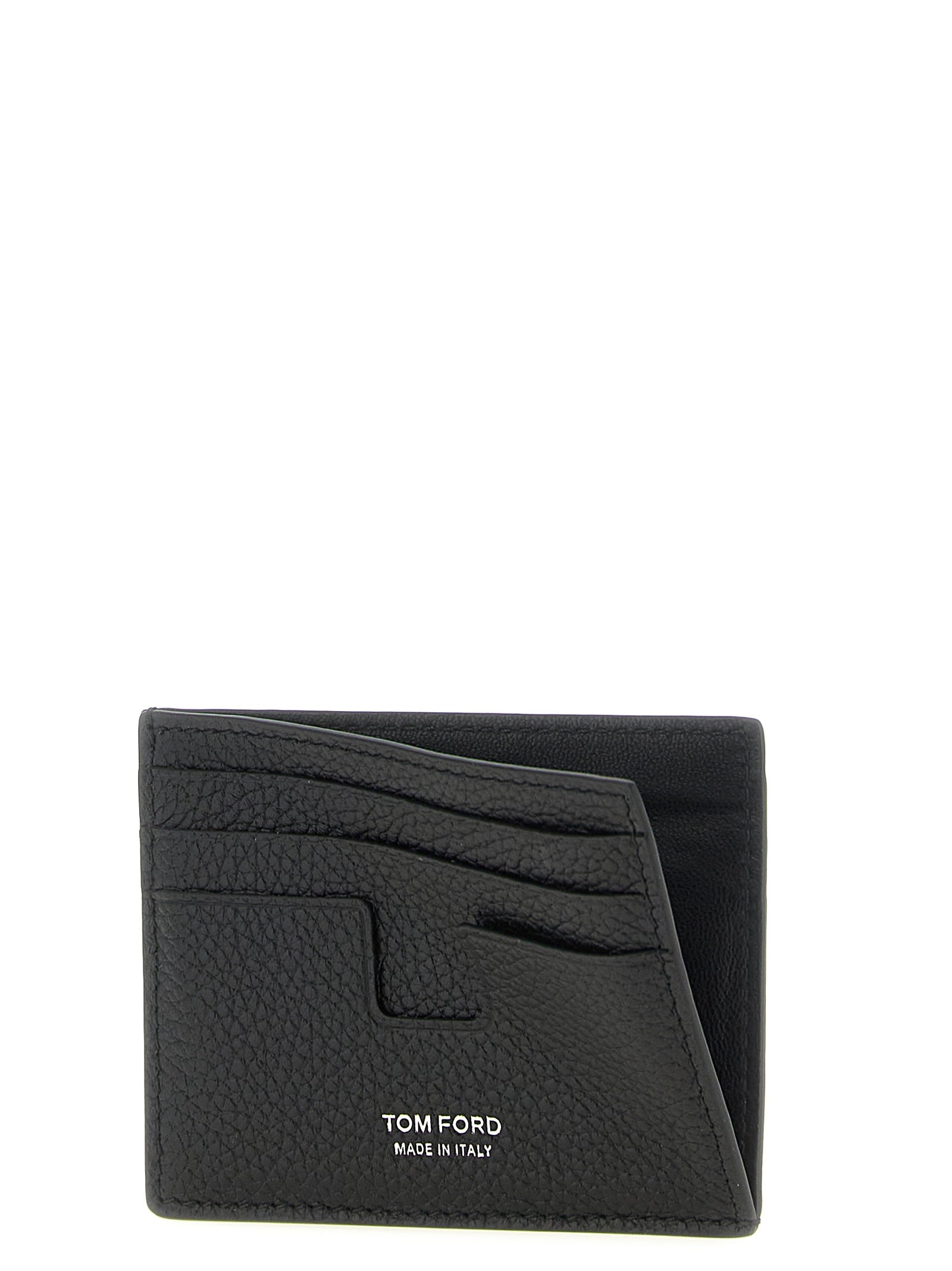 Cardholder Card Case by Tom Ford for men in calfskin leather black, floral & print showcases a couture-grade silhouette from the T Line Calfskin Leather Cardholder Card Case collection, highlighting functional card-organization compact-design for a couture-grade finish.