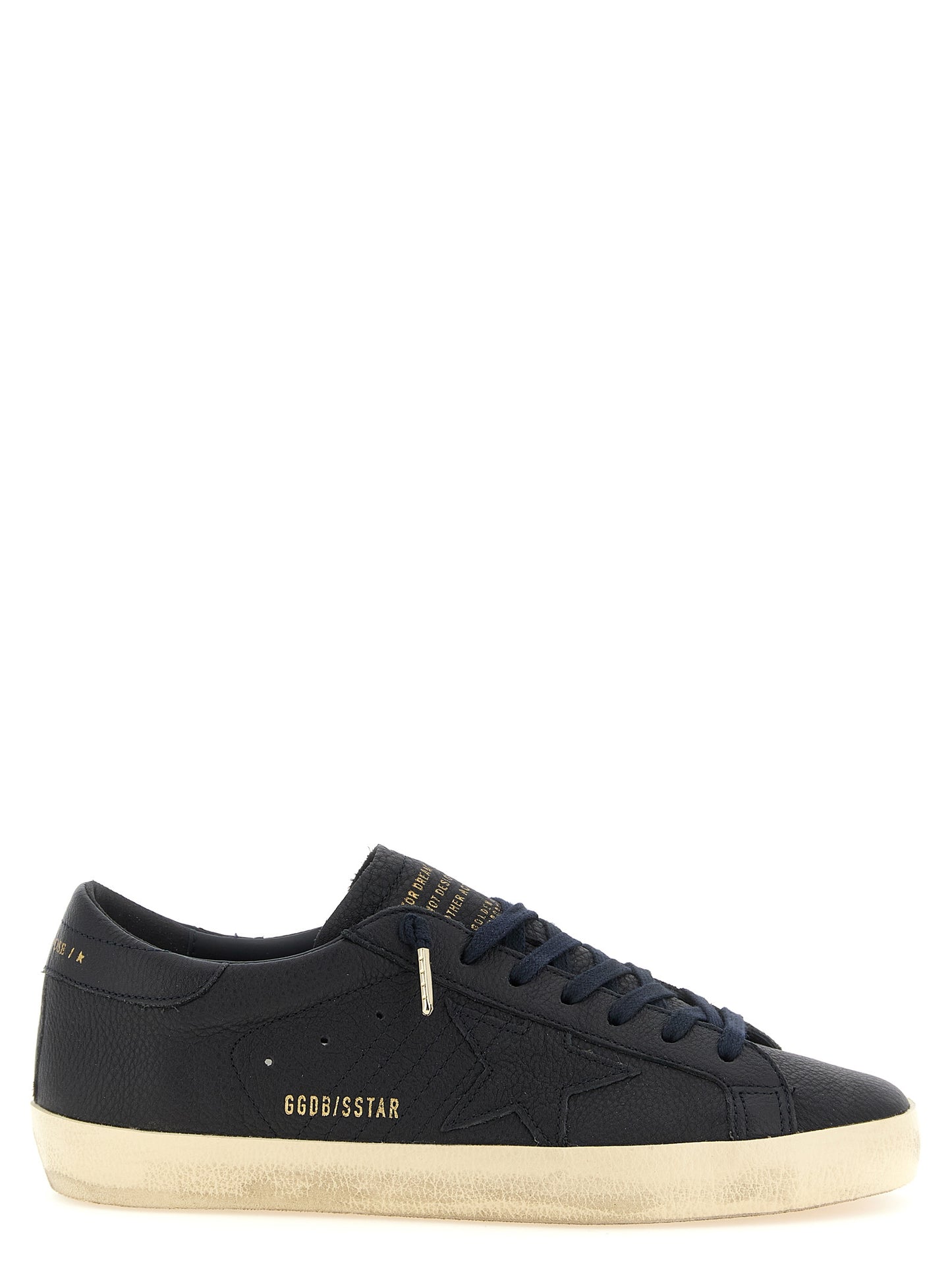 Sneakers by Golden Goose for men in bos taurus cowhide leather blue features an timeless silhouette from the Star Men's Low Top Bos Taurus Cowhide Leather Sneakers collection, showcasing a signature low-top style with an timeless finish.