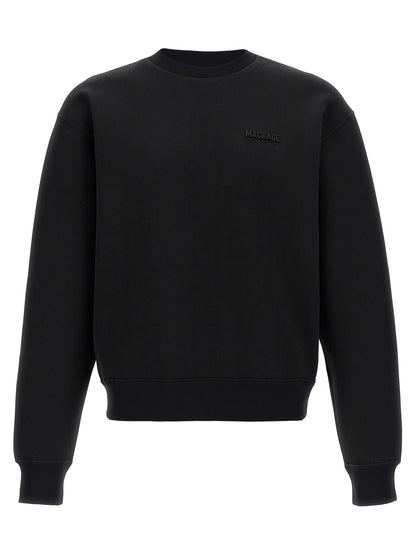 Sweatshirt by Mackage for men in cotton polyester & silicone black features an provocated silhouette, detailed with a provocated and a refined crew neckline for a sophisticated aesthetic.
