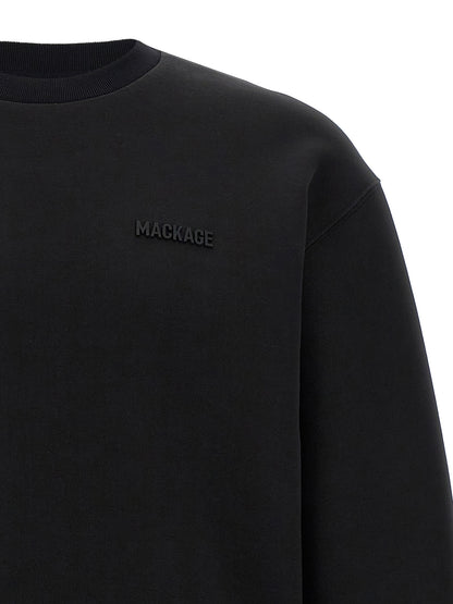 Sweatshirt by Mackage for men in cotton polyester & silicone black presents a smart casual silhouette, featuring a smart casual crew neckline and for a sophisticated look.