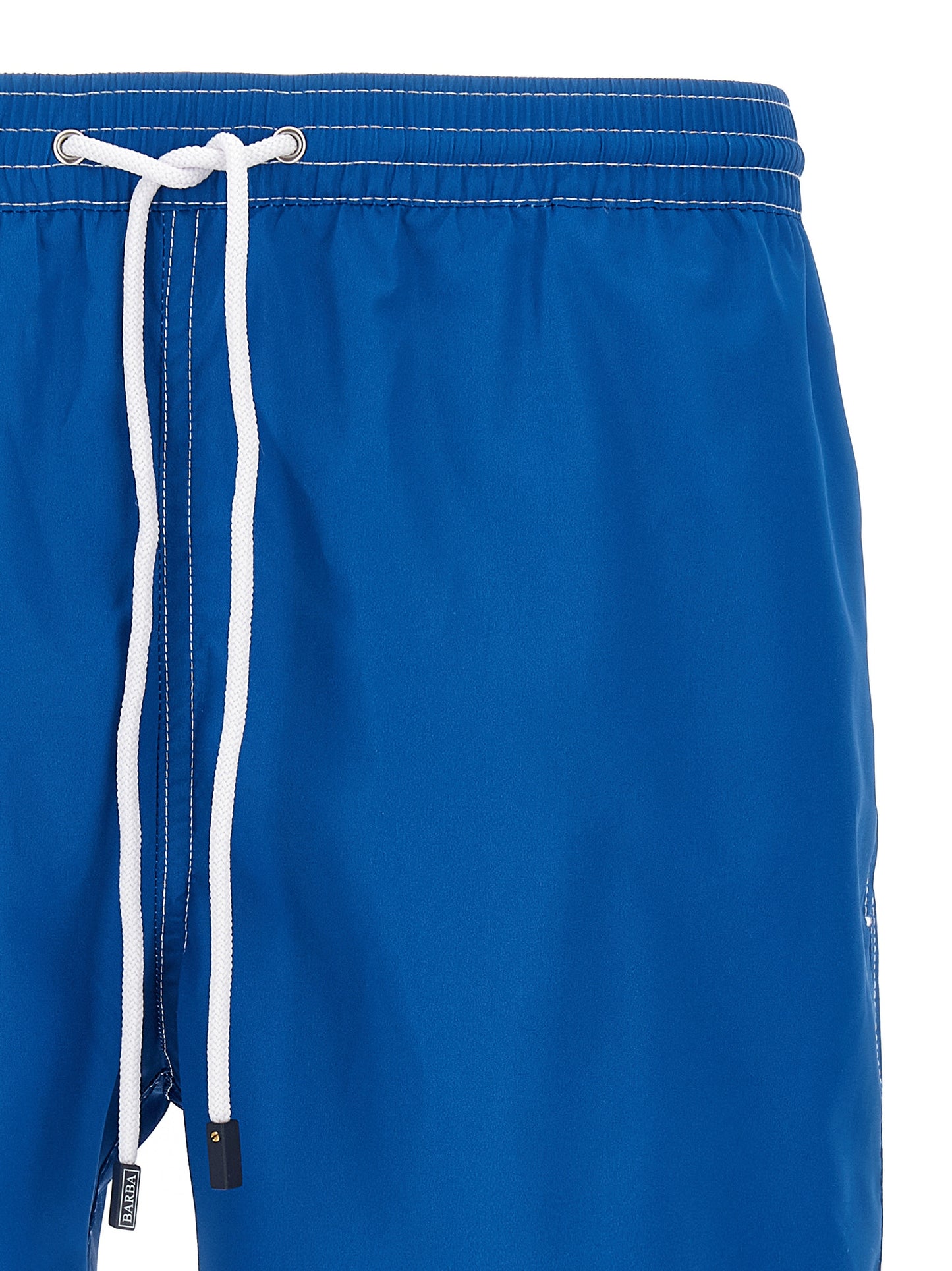 Swim Shorts by Barba Napoli for men in polyester blue features a magnificent design, channeling the luxury vibe of Waves Men's Polyester Swim Shorts.