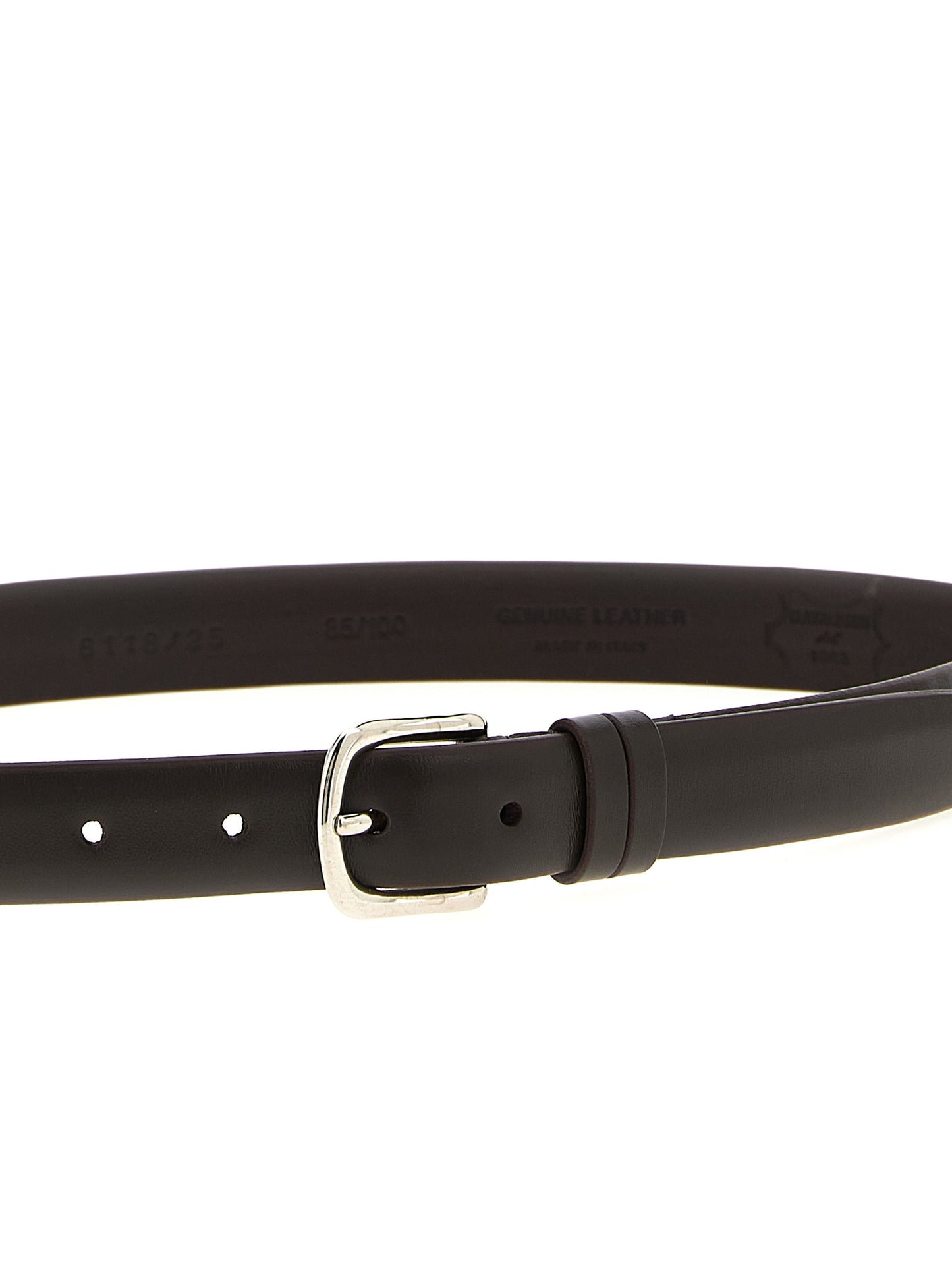 Belt by ZERBINI CLAUDIO for men in leather & metal brown presents a artisanal silhouette from the Leather & Metal Belt collection, showcasing an artisanal design and refined craftsmanship for a artisanal look.
