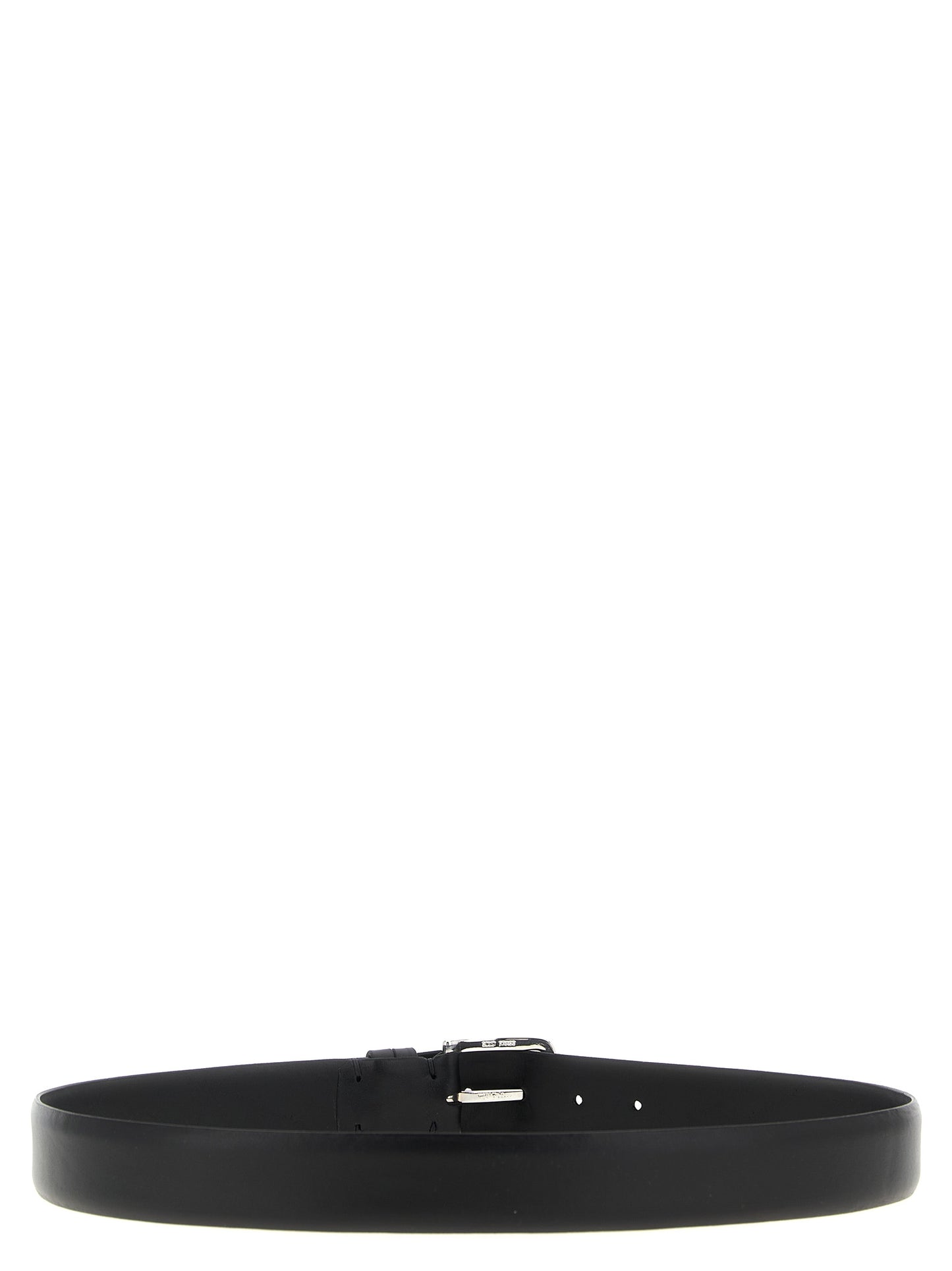 Belt by ZERBINI CLAUDIO for men in leather & metal black presents a artisanal silhouette from the Leather & Metal Belt collection, showcasing an artisanal design and refined craftsmanship for a artisanal look.
