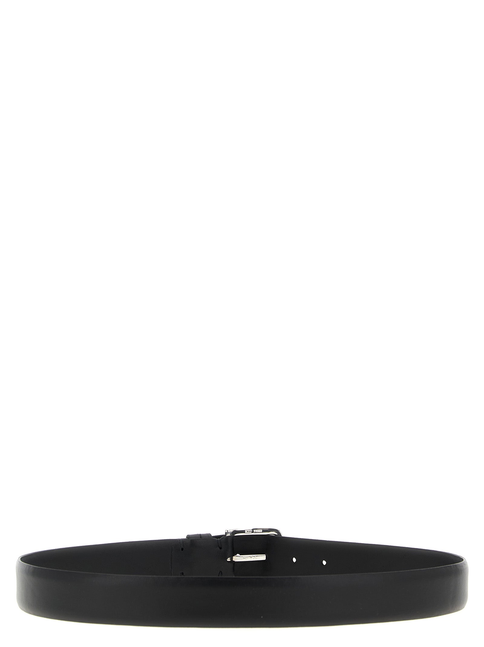 Belt by ZERBINI CLAUDIO for men in leather & metal black presents a artisanal silhouette from the Leather & Metal Belt collection, showcasing an artisanal design and refined craftsmanship for a artisanal look.