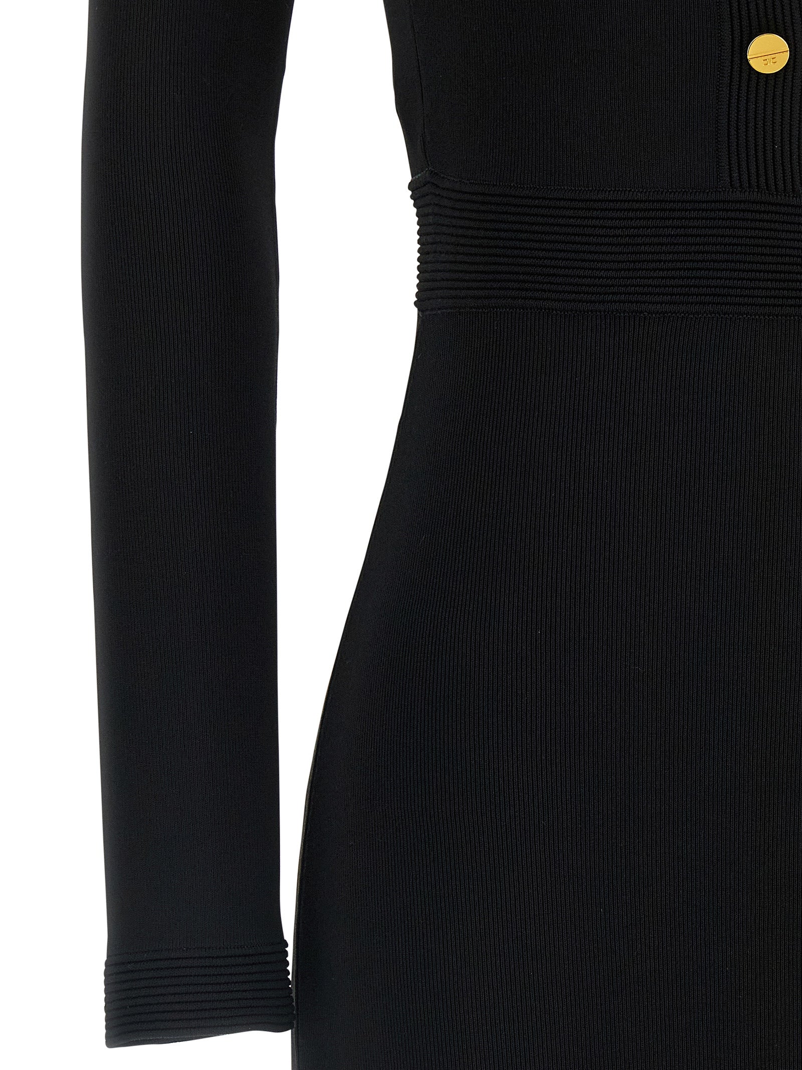 Dress by Elisabetta Franchi for women in viscose & polyamide black & red features an cute silhouette, detailed with a and that elegantly flows into a cute maxi long.