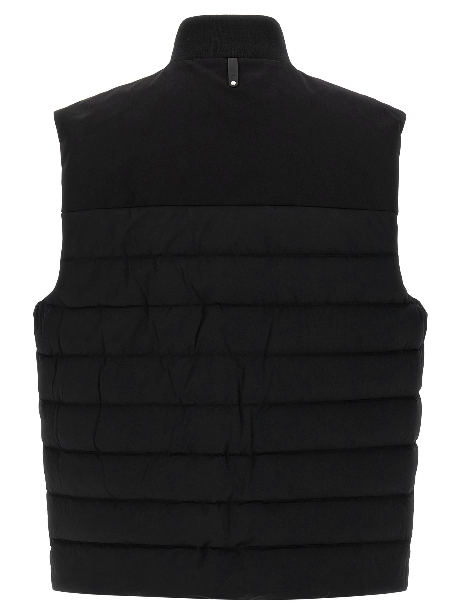 Vest by Mackage for men in stretch nylon black & signature features a stylish silhouette, showcasing distinct pockets & insulated and a refined for a truly stylish finish.