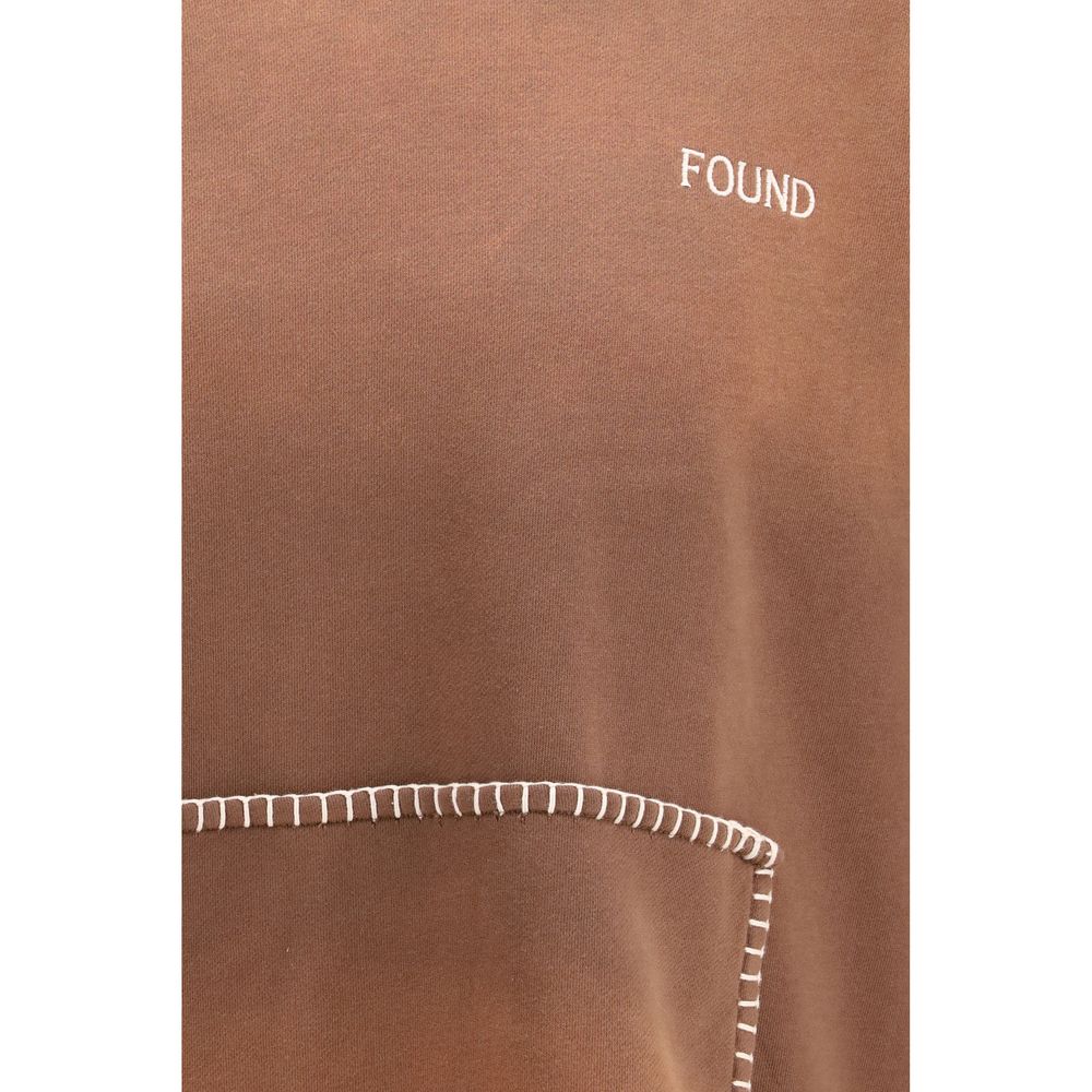 Sweatshirt Hoodie by FOUND for men in cotton brown & signature features a slouchy chic silhouette, detailed with a slouchy chic and a signature hooded neckline for an elevated aesthetic.