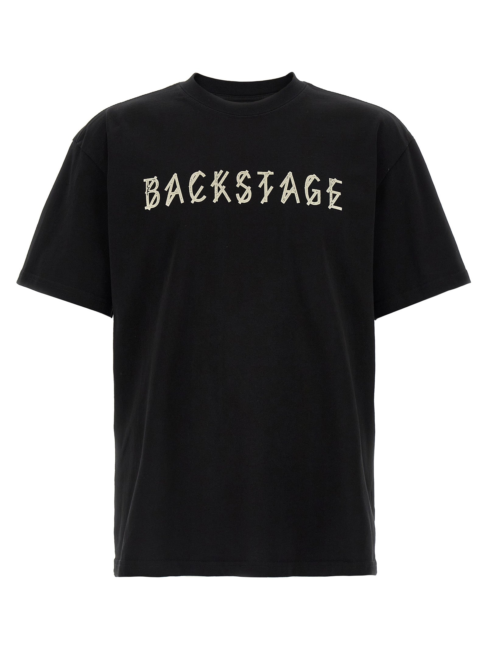 T-Shirt by 44 Label Group for men in cotton black & print showcases a unassuming silhouette, artfully detailed with a refined crew neckline and unassuming short-sleeve for a sophisticated, contemporary look.