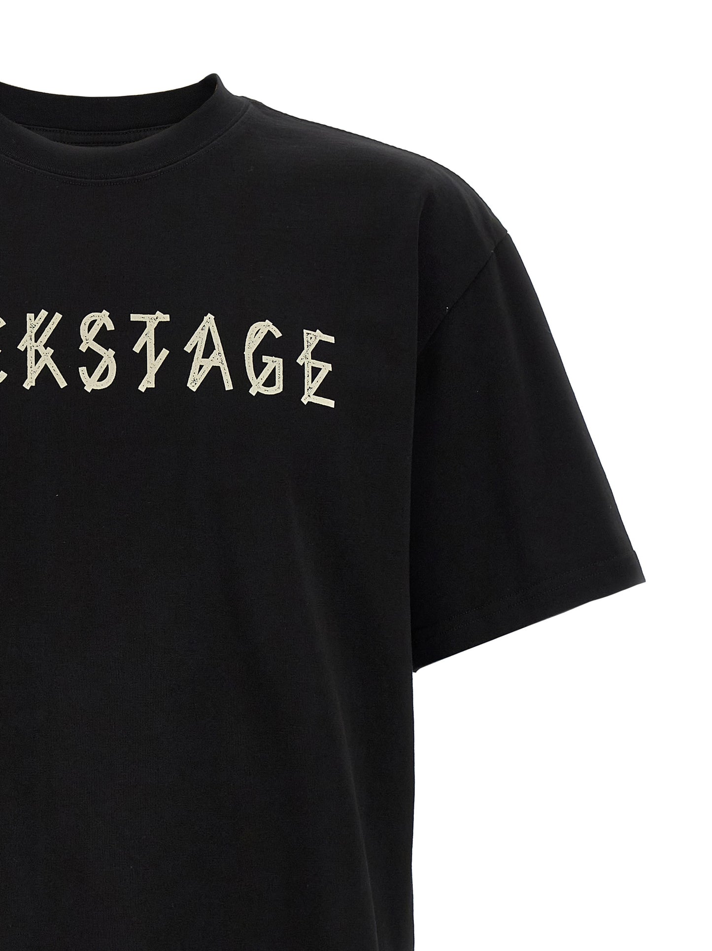 T-Shirt by 44 Label Group for men in cotton black & print features an edgy silhouette, meticulously detailed with a sophisticated and crew neckline for a truly edgy finish.