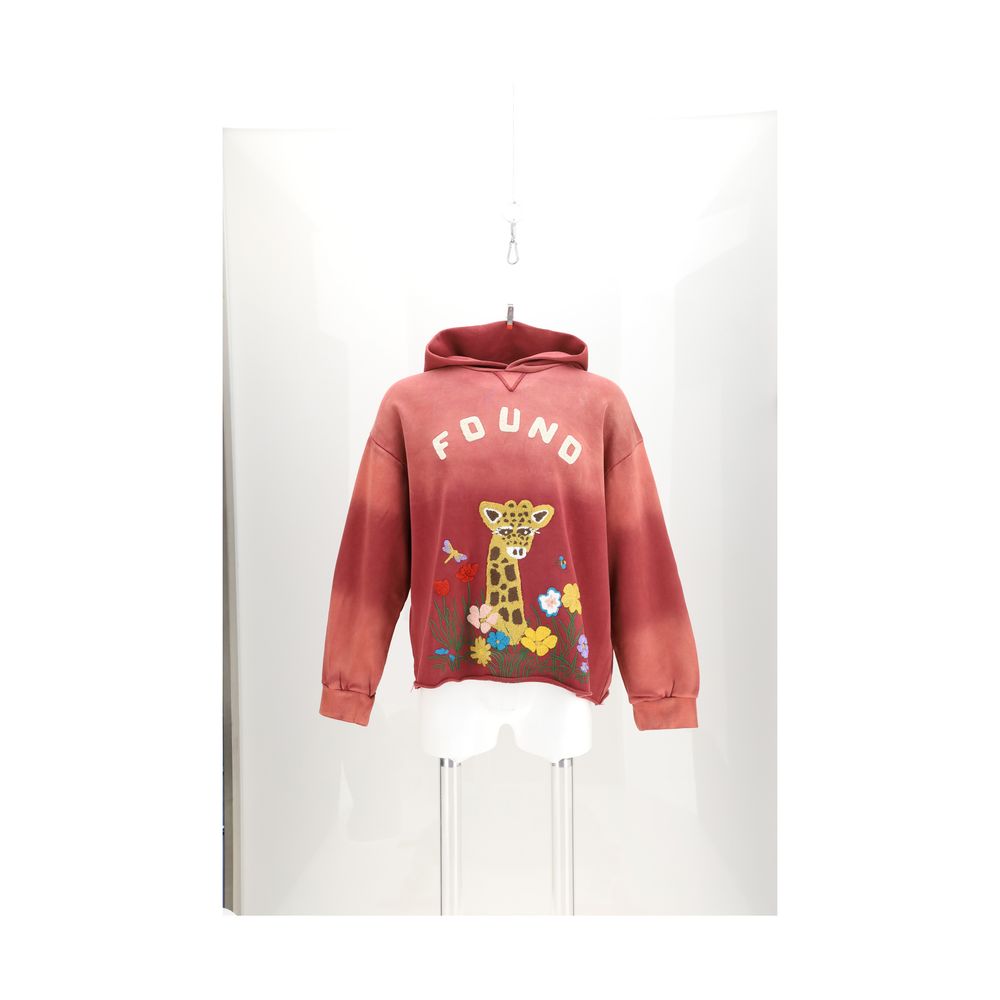 Sweatshirt Hoodie by FOUND for men in cotton terry cloth multicolor features an avant-garde silhouette, showcasing a sophisticated hooded neckline and detail for a truly avant-garde finish.